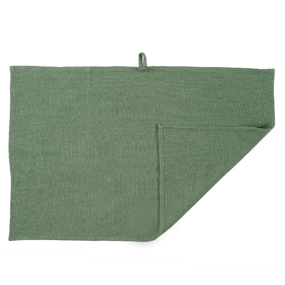 Полотенце кухонное вафельное из умягченного льна мятного цвета из коллекции Essential, 47x70 см, Tkano