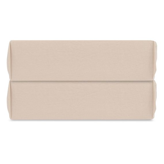 Простыня на резинке бежевого цвета из органического стираного хлопка из коллекции Essential, 160х200 см, Tkano