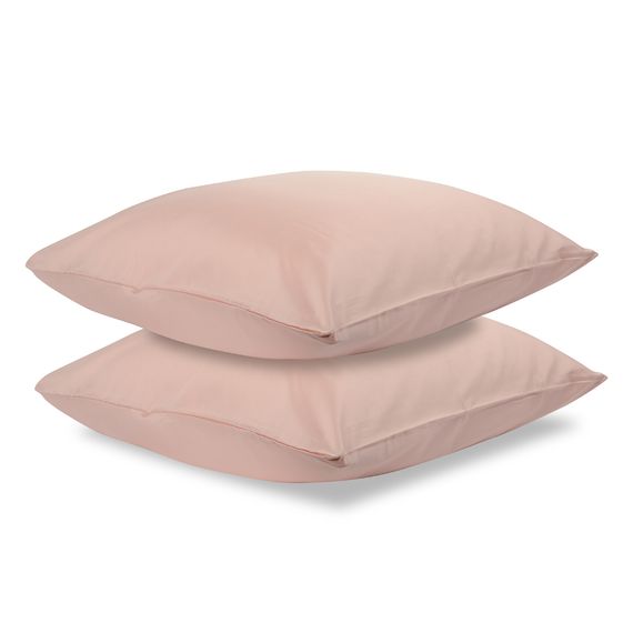 Набор из двух наволочек из сатина цвета пыльной розы из коллекции Essential, 70х70 см, Tkano