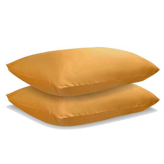 Набор из двух наволочек из сатина цвета шафрана из коллекции Wild, 50х70 см, Tkano