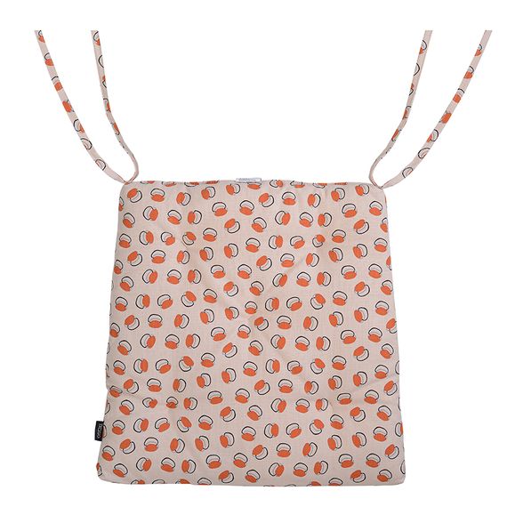 Подушка на стул из хлопка с графичным принтом Ягоды из коллекции Russian North, 40х40 см, Tkano