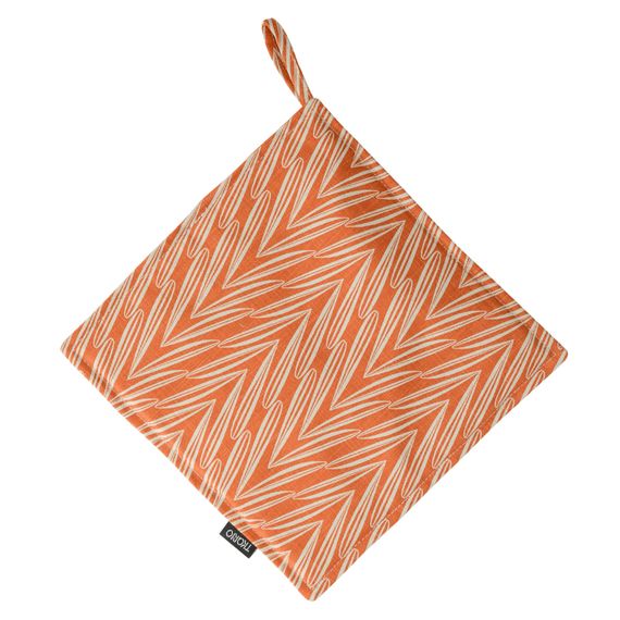 Прихватка из хлопка с графичным принтом Колосья Russian North, 22х22 см, Tkano