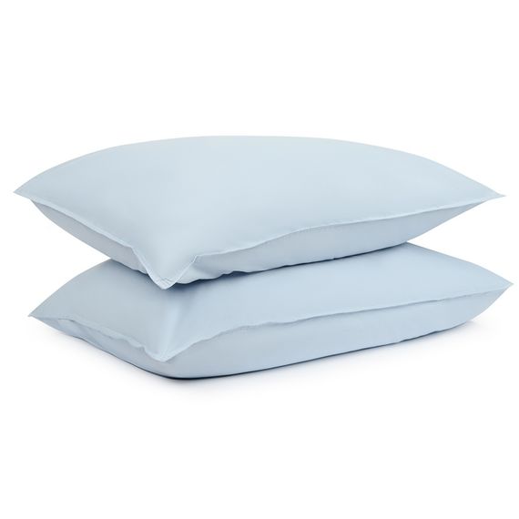 Набор из двух наволочек небесно-голубого цвета из органического стираного хлопка из коллекции Essential, 50х70 см, Tkano