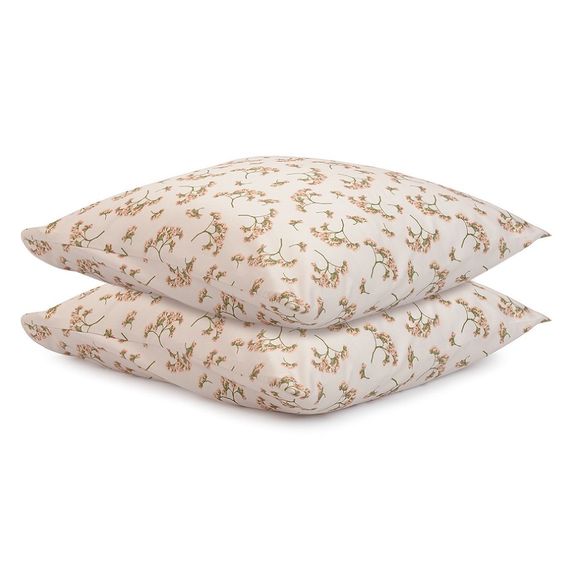 Набор из двух наволочек из сатина с принтом 'Степное цветение' из коллекции Prairie, 70х70 см, Tkano