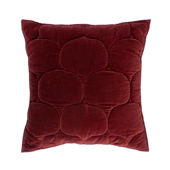 Чехол на подушку бархатный Хвойное утро Цвет бордовый Russian North, 45х45 см, Tkano