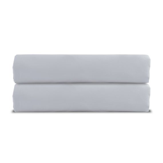 Простыня на резинке из сатина серого цвета из коллекции Russian North, 180х200х28 см, Tkano