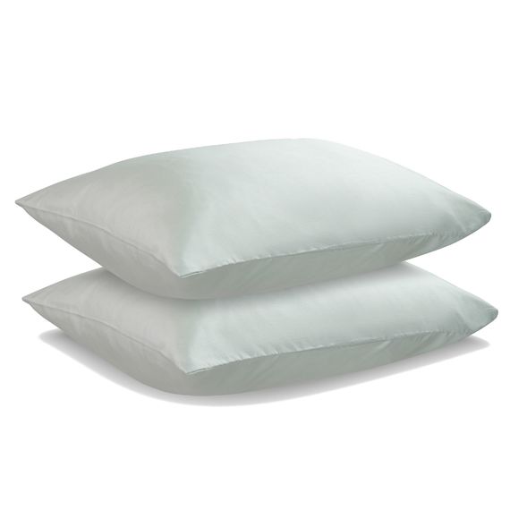 Набор из двух наволочек из сатина мятного цвета из коллекции Wild, 50х70 см, Tkano