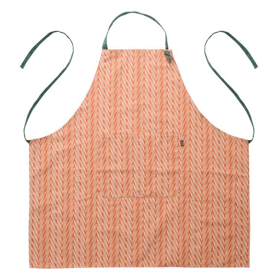 Фартук из хлопка с графичным принтом Колосья Russian North, 81х69 см, Tkano