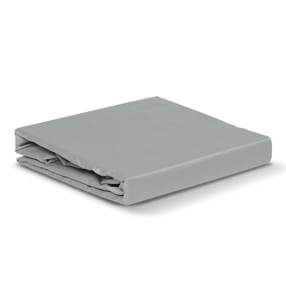 Простыня из сатина светло-серого цвета из коллекции Essential, 180х270 см, Tkano