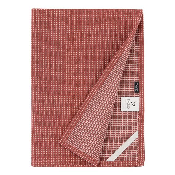 Полотенце кухонное вафельное терракотового цвета из коллекции Essential, 50х70 см, Tkano