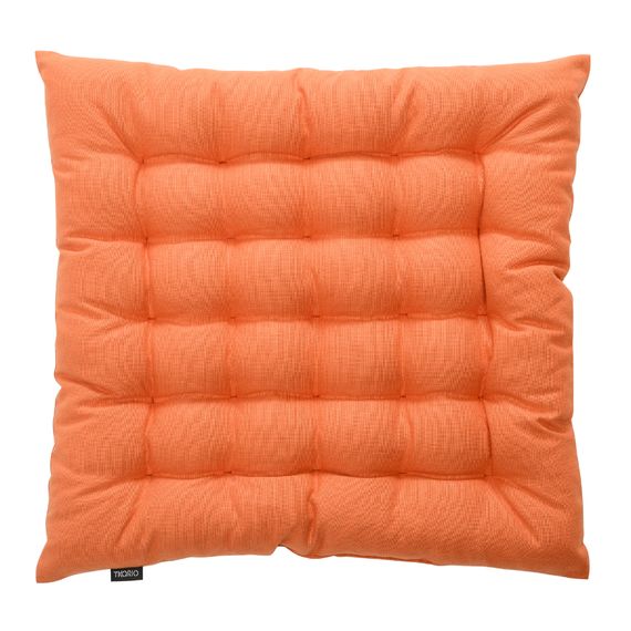Подушка на стул из хлопка оранжевого цвета Russian North, 40х40х4 см, Tkano