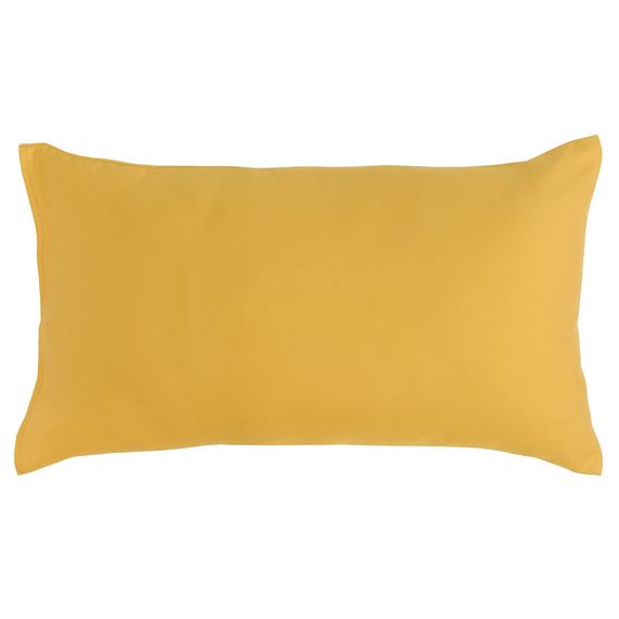 Наволочка из сатина горчичного цвета из коллекции Essential, 30х50 см, Tkano