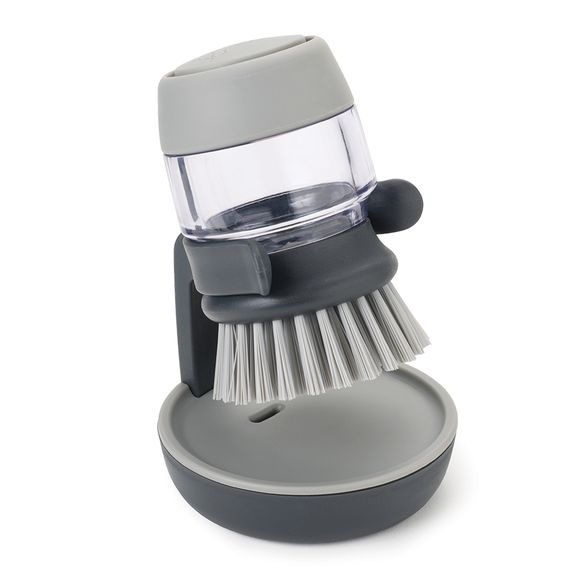 Щетка с дозатором моющего средства Palm Scrub™, серая,Joseph Joseph