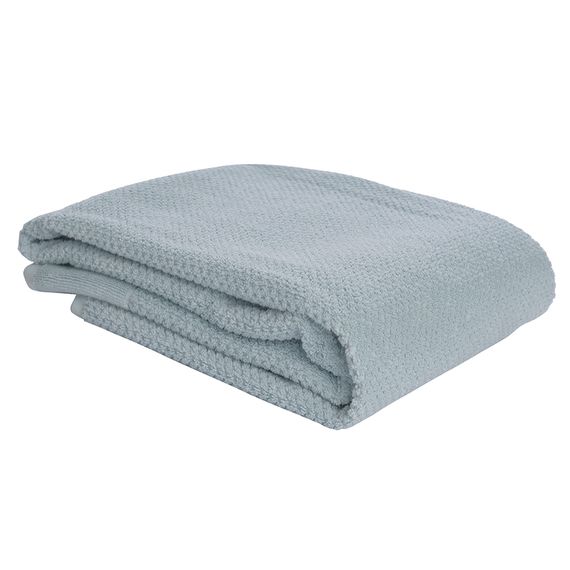 Полотенце банное фактурное голубого цвета из коллекции Essential, 90х150 см, Tkano