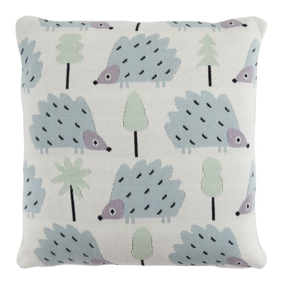 Подушка декоративная с принтом Ежик Ugo из коллекции Tiny world 35х35 см, Tkano