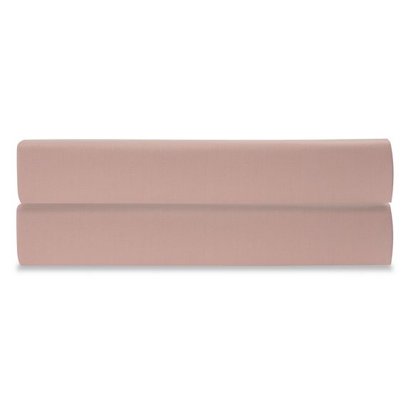 Простыня на резинке из сатина цвета пыльной розы из коллекции Essential, 200х200 см, Tkano