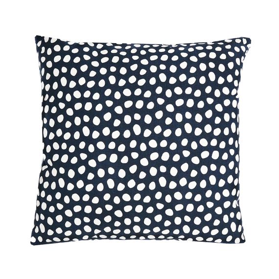 Чехол для подушки из хлопка с принтом Funky dots, темно-серый Cuts&Pieces, 45х45 см, Tkano