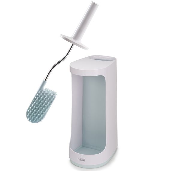 Ершик для унитаза с отсеком для хранения Flex, бело-голубой, Joseph Joseph