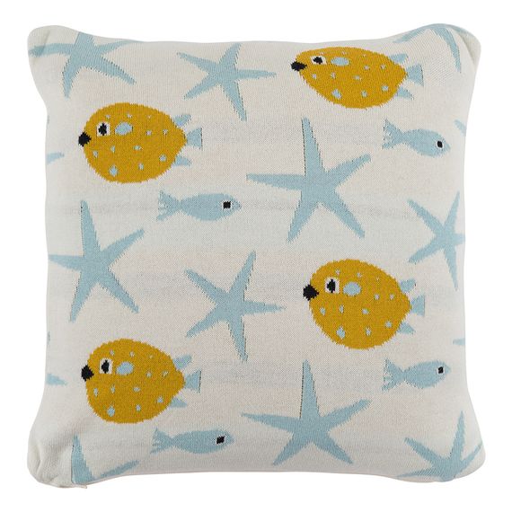 Подушка декоративная с принтом Oceania world из коллекции Tiny world 35х35 см, Tkano