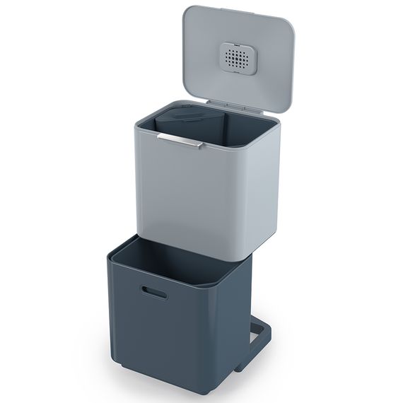 Контейнер для мусора с двумя баками Totem Max, 60 л, синий, Joseph Joseph