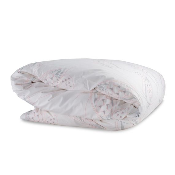 Пододеяльник из перкаля белого цвета с принтом Хвойное утро Russian North, 200х220 см, Tkano