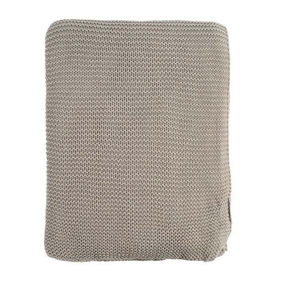 Плед жемчужной вязки серого цвета Essential, 180х220 см, Tkano