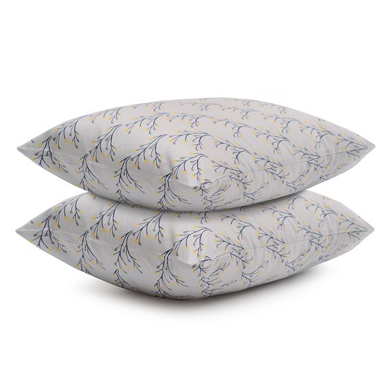 Набор из двух наволочек из сатина с принтом 'Соцветие' из коллекции Russian North, 50х70 см, Tkano
