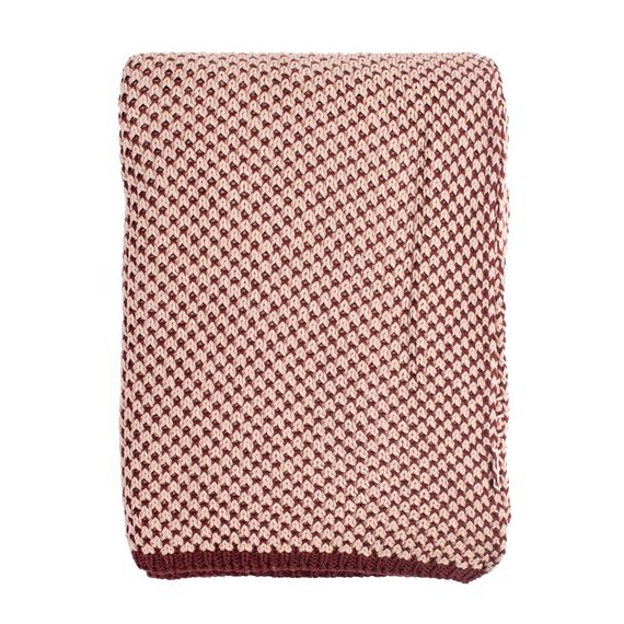 Плед двухцветный из хлопка Essential, 180х130 см, Tkano