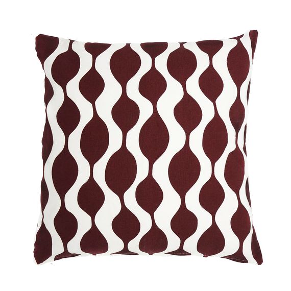 Чехол для подушки Traffic, бордового цвета Cuts&Pieces, 45х45 см, Tkano