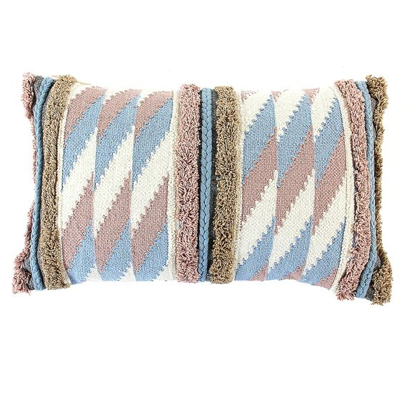 Чехол на подушку с бахромой Ethnic, 30х60 см, Tkano