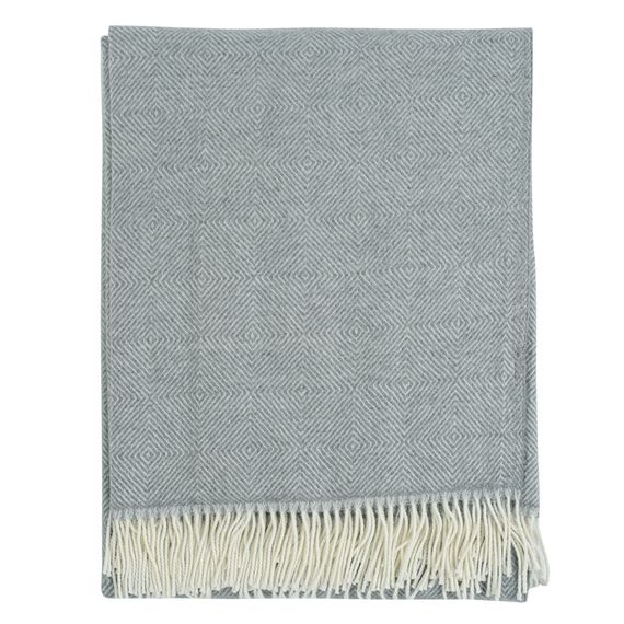 Плед из шерсти мериноса серого цвета из коллекции Essential, 130х180 см, Tkano