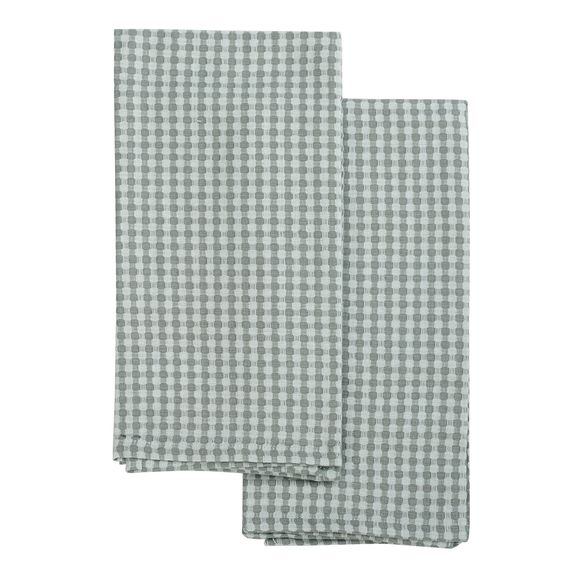 Набор вафельных кухонных полотенец серого цвета из умягченного хлопка из коллекции Essential, 50х70, Tkano