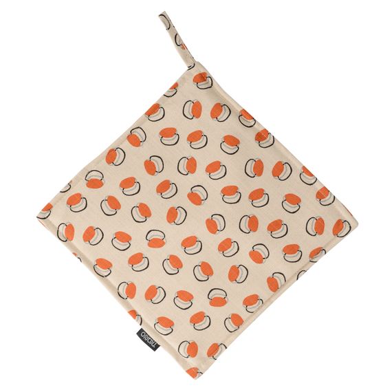 Прихватка из хлопка с графичным принтом Ягоды Russian North, 22х22 см, Tkano