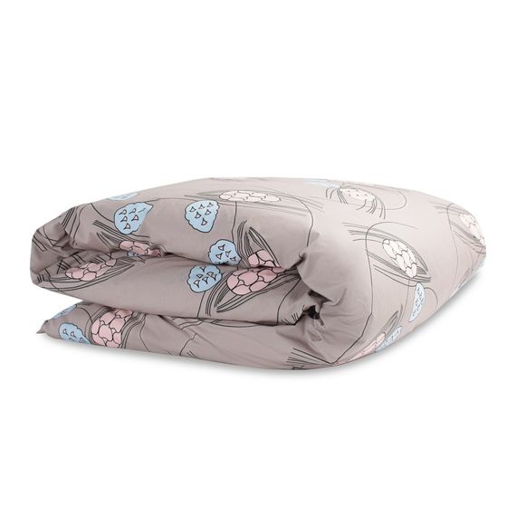 Пододеяльник двухсторонний из перкаля пудрового цвета с принтом Хвойное утро Russian North, 200х220, Tkano