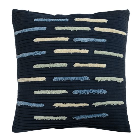 Подушка декоративная с бахромой и эффектом плиссе из коллекции Ethnic, 45х45 см, Tkano